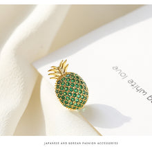 Load image into Gallery viewer, Jewelblings Tropical Fruit Jewelry Green Pineapple Lapel Pin
