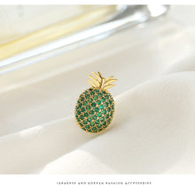 Load image into Gallery viewer, Jewelblings Tropical Fruit Jewelry Green Pineapple Lapel Pin
