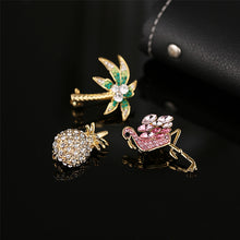 Load image into Gallery viewer, Jewelblings Trendy Fashion Coconut Tree Pineapple Flamingo Bird Pin Set Collar Lapel Jewelry
