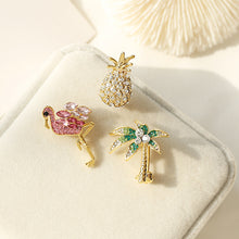 Load image into Gallery viewer, Jewelblings Trendy Fashion Coconut Tree Pineapple Flamingo Bird Pin Set Collar Lapel Jewelry
