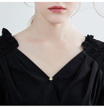 Load image into Gallery viewer, Jewelblings Delicate CZ Golden Star Planet Pin Collar Lapel V Neck Pin Accessory
