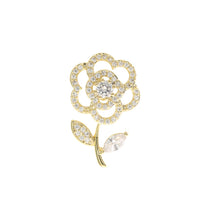 Load image into Gallery viewer, Jewelblings Exquisite Gold Tone Opens Blossom Mini Rose Flower Stab Needle Pin Safety Blood-Pin for Women Men Accessory
