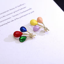 Load image into Gallery viewer, Jewelblings Fancy Style Purple Yellow Orange Trio Balloon Pin Collar Safety Enamel Pin Jewelry
