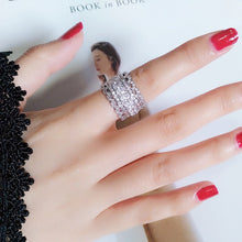 Load image into Gallery viewer, Jewelblings French Elegancy Silky Lace Hemmed Clear White Finger Rings Daily Wear Jewelry
