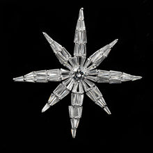 Load image into Gallery viewer, Jewelblings Victorian Antique Clear Round Stone Domed Baguette Cut CZ Six-Pointed Star Brooches Atomic Star Pins Hexagram Jewelry for Women
