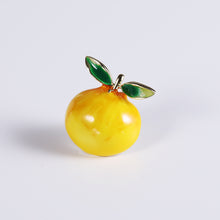 Load image into Gallery viewer, Jewelblings Lovely Peach Tomato Cherry Pear Black Plum Enamel Fruit Collar Lapel Pin Cute Small Accessory
