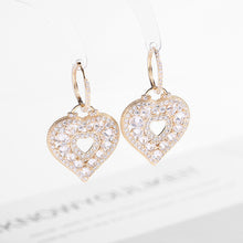 Load image into Gallery viewer, Jewelblings Stunning Opens Blue and Orange Heart Drop Earrings Valentine Day Gift Jewelry
