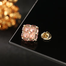 Load image into Gallery viewer, Jewelblings Chic Fashion Golden Framed 3D Square Shaped Collar Pin Stab Pin for Women
