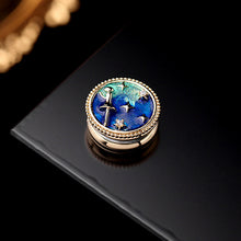 Load image into Gallery viewer, Jewelblings Fantastic Round Shaped Blue Enamel Starry Sky Collar Pin Lapel Pin for your Blouse Wristband Cuff
