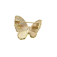 Load image into Gallery viewer, Jewelblings Designer Fashion Pave CZ and Shell Pearl Butterfly Safety Pin Collar Lapel Pin Women Insect Accessory
