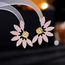 Load image into Gallery viewer, Jewelblings 1980s Style Marquise Shaped Petal Half Yellow Daisy Flower Stud Earrings Office Party Jewelry
