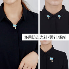 Load image into Gallery viewer, Jewelblings Fashion Vintage Cracked Ice Blue Crown Pin with Star Drop
