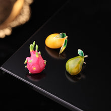 Load image into Gallery viewer, Jewelblings Cute Enamel Pitaya Dragon Fruit Durian Mango Mangosteen Pomegranate Pin Fruit Collar Lapel Jewelry Collection
