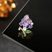 Load image into Gallery viewer, Jewelblings Pretty Purple Cluster Grape Collar Pin Safety Stab Jewelry
