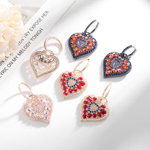 Load image into Gallery viewer, Jewelblings Stunning Opens Blue and Orange Heart Drop Earrings Valentine Day Gift Jewelry
