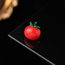 Load image into Gallery viewer, Jewelblings Lovely Peach Tomato Cherry Pear Black Plum Enamel Fruit Collar Lapel Pin Cute Small Accessory
