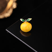 Load image into Gallery viewer, Jewelblings Lovely Peach Tomato Cherry Pear Black Plum Enamel Fruit Collar Lapel Pin Cute Small Accessory
