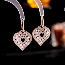 Load image into Gallery viewer, Jewelblings Stunning Opens Blue and Orange Heart Drop Earrings Valentine Day Gift Jewelry
