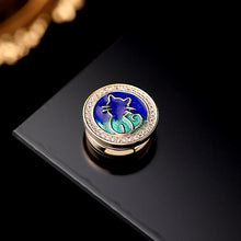 Load image into Gallery viewer, Jewelblings Fantastic Round Shaped Blue Enamel Starry Sky Collar Pin Lapel Pin for your Blouse Wristband Cuff
