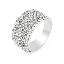 Load image into Gallery viewer, Jewelblings Shinny Numerous Cubic Zircon Pave Set Wide Band Ring for Women Right Hand Costume Party Dress Cocktail Right Hand GiftAccessory
