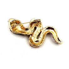 Load image into Gallery viewer, Jewelblings Stunning Crawling Green Blue Red Crystal Snake Brooch Pin Reptile Animal Jewelry Collection for Witch Costume Player Bag Hat
