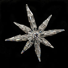 Load image into Gallery viewer, Jewelblings Victorian Antique Clear Round Stone Domed Baguette Cut CZ Six-Pointed Star Brooches Atomic Star Pins Hexagram Jewelry for Women
