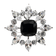 Load image into Gallery viewer, Jewelblings Wonderful Opens Marquise Shaped CZ Cluster Black Stone Art Deco Brooches Pins for Women Headband Fur Business Suit Dinner Dress
